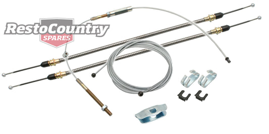 Holden Handbrake Cable Kit DISC HZ Wagon +WB Statesman Front+ Intermediate +Rear - k9943699-b