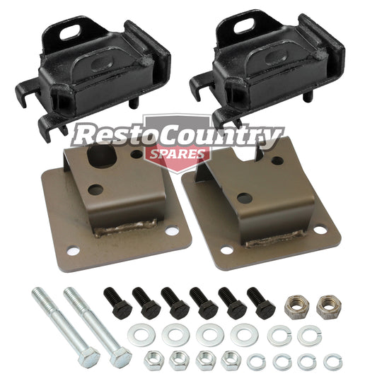 Holden Chev Engine Mount + Spacer + Bolt Kit 350 V8 HQ HJ HX HZ WB Torana LH LX - kA1157-c