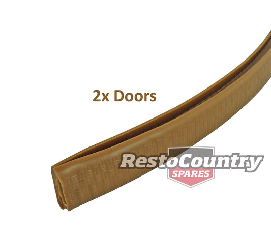 Universal CAPPUCHINO / SADDLE Pinch Weld 2x Doors - 6x Metres Ford Holden trim - kALP-BROWN-aX6