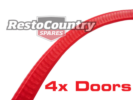 Holden Torana RED Pinch Weld 4x Doors - 12x Metres LC LJ LH LX UC pinchweld trim - kALP-RED-aX12