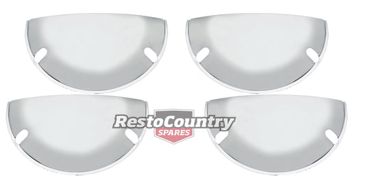 Holden CHROME Headlight Covers x4 Half Moon 5 3/4 head light cover - kANT10477-a