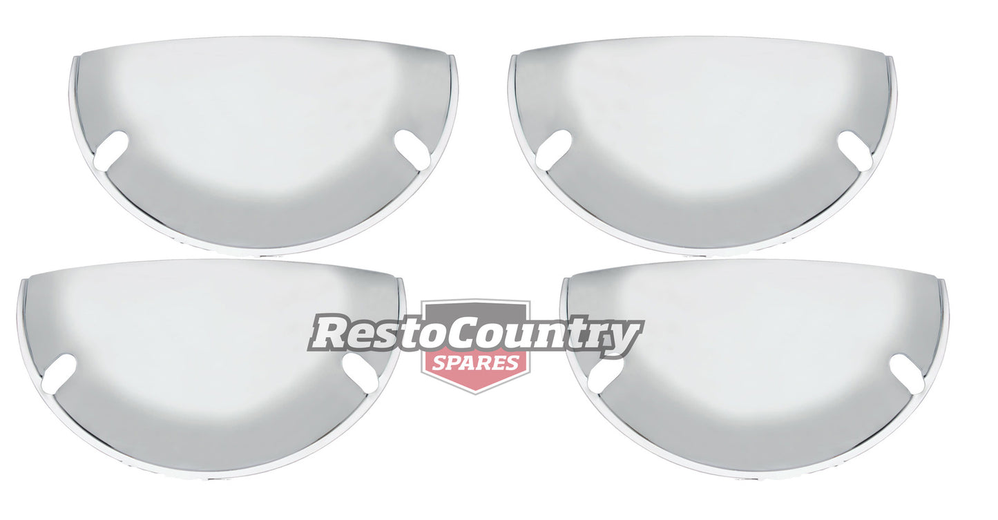 Holden CHROME Headlight Covers x4 Half Moon 5 3/4 head light cover - kANT10477-a