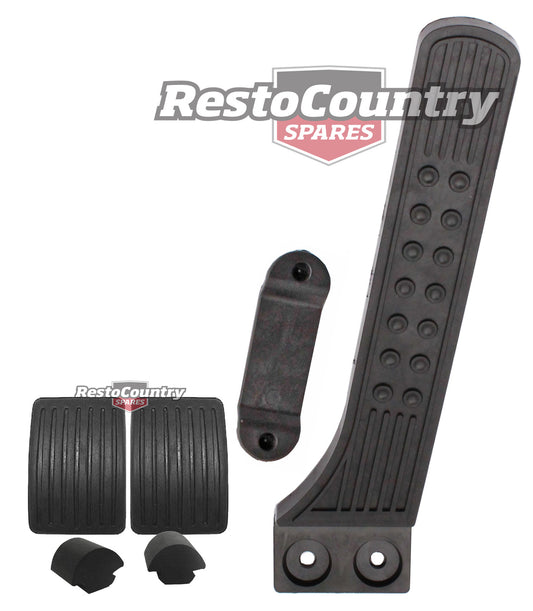 Holden Torana LC Accelerator Pedal +Bracket +Brake +Clutch Pedal Pads +Bump Stop - kAP1008-PP1029x5