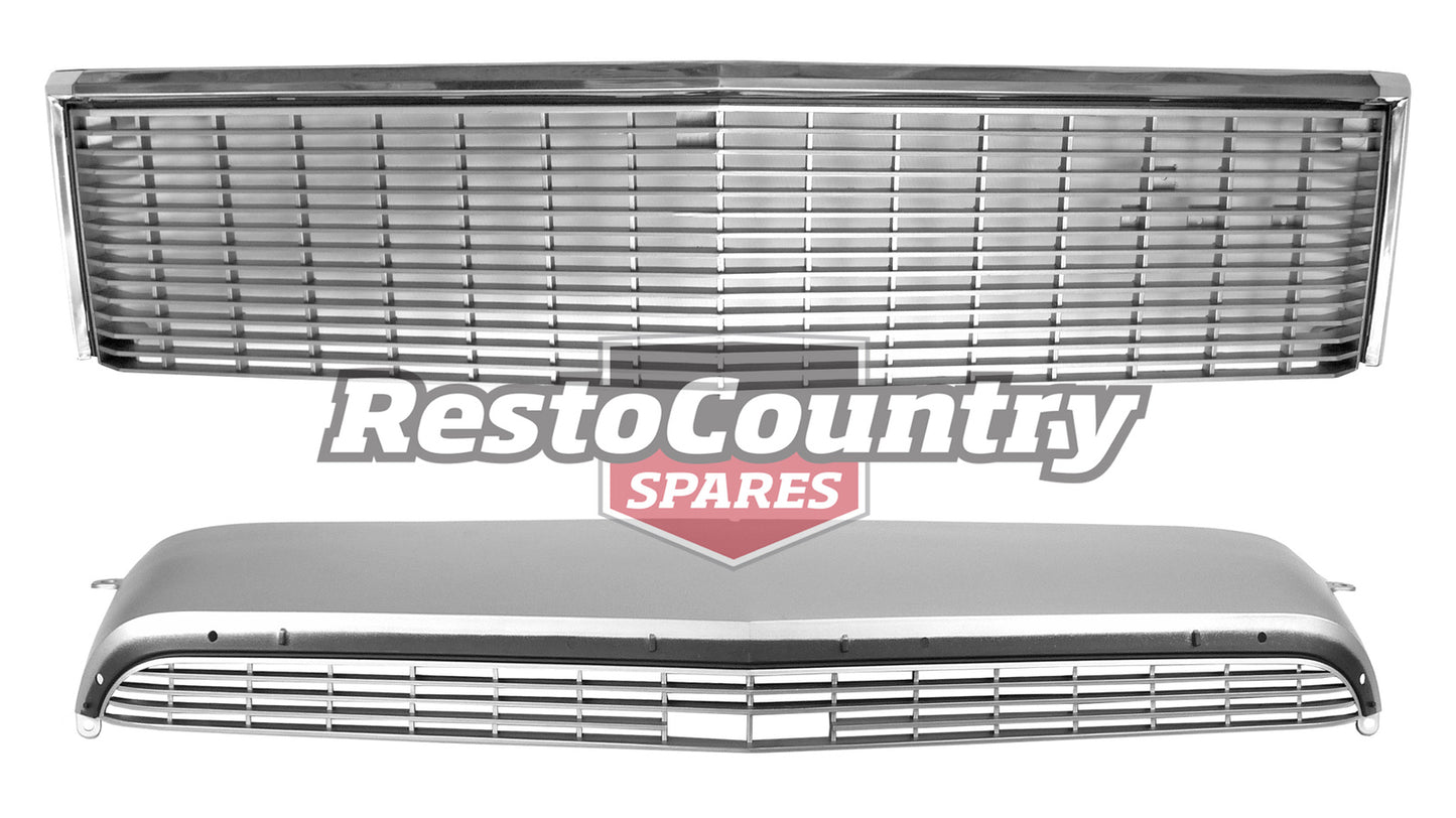 Holden HX Statesman UPPER + LOWER Grille Set NEW hj hz bottom top grill - kAPP505-6