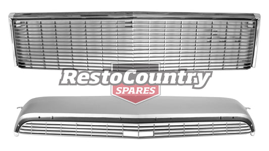 Holden HX Statesman UPPER + LOWER Grille Set NEW hj hz bottom top grill - kAPP505-6
