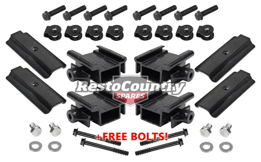 Holden Commodore VL Rear Bumper Bar Slider + Mounting Bracket + Facia Bolt Kit -kAPP525-f