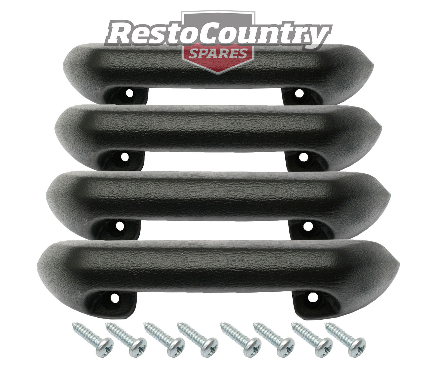 Holden Torana Armrest Set Front + Rear LC LJ Black door grab handle arm rest - kAR1001x4