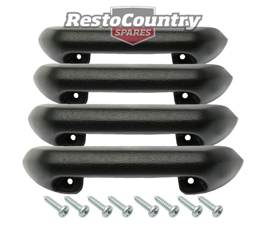 Holden Torana Armrest Set Front + Rear LC LJ Black door grab handle arm rest - kAR1001x4