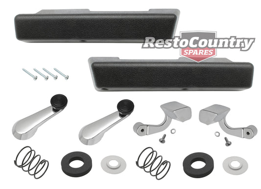Holden Front Arm Rest + Door +Window Winder Handle Set x2 HQ HJ HX HZ WB Ute Van - kAR1002-a