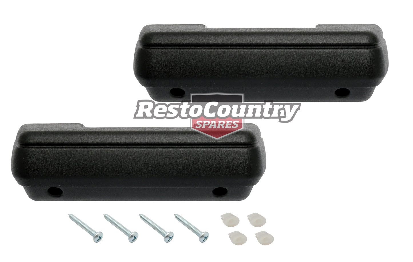 Holden Commodore FRONT Armrest PAIR LEFT + RIGHT Black VB VC VH VK VL arm rest - kAR1012-a