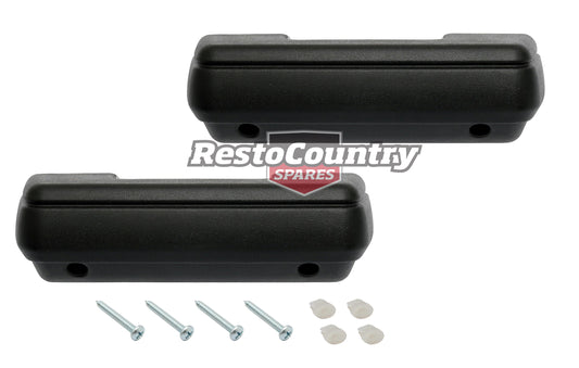 Holden Commodore FRONT Armrest PAIR LEFT + RIGHT Black VB VC VH VK VL arm rest - kAR1012-a