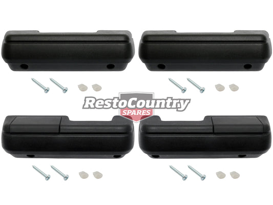 Holden Commodore FRONT + REAR Armrest Kit Black VB VC VH VK VL - kAR1012_AR1015x4
