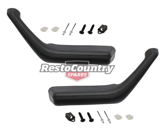 Ford Front Armrest Pair LEFT + RIGHT + Fitting Kit XA XB- GT /Fairmont Black NEW - kAR2004-5