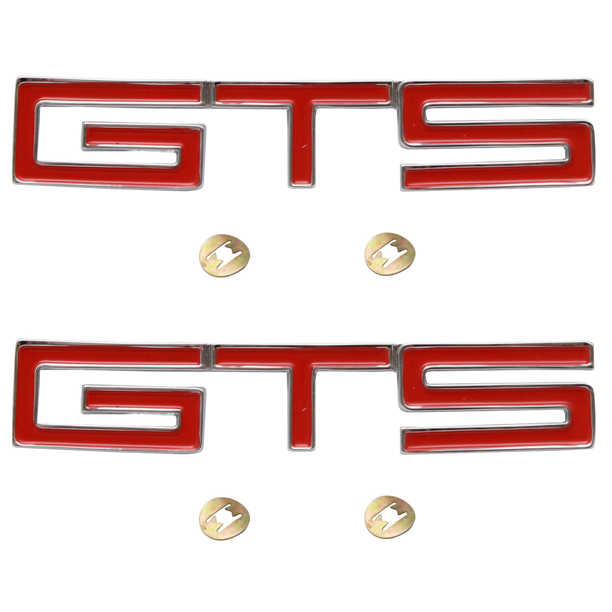 Holden RED - GTS - Door Trim Badge + Clips PAIR HT HG Monaro interior - kB1002Ax2