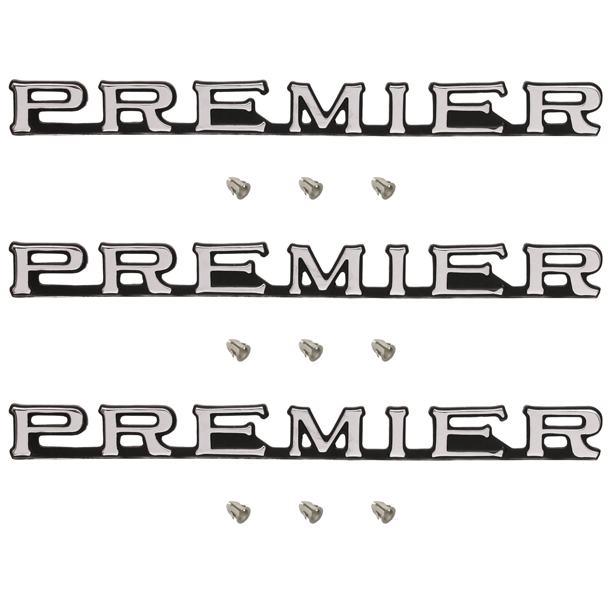 Holden 'PREMIER' Badge Kit x3 HQ HJ Guard + Boot + Tailgate emblem - kB1008x3