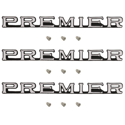 Holden 'PREMIER' Badge Kit x3 HQ HJ Guard + Boot + Tailgate emblem - kB1008x3