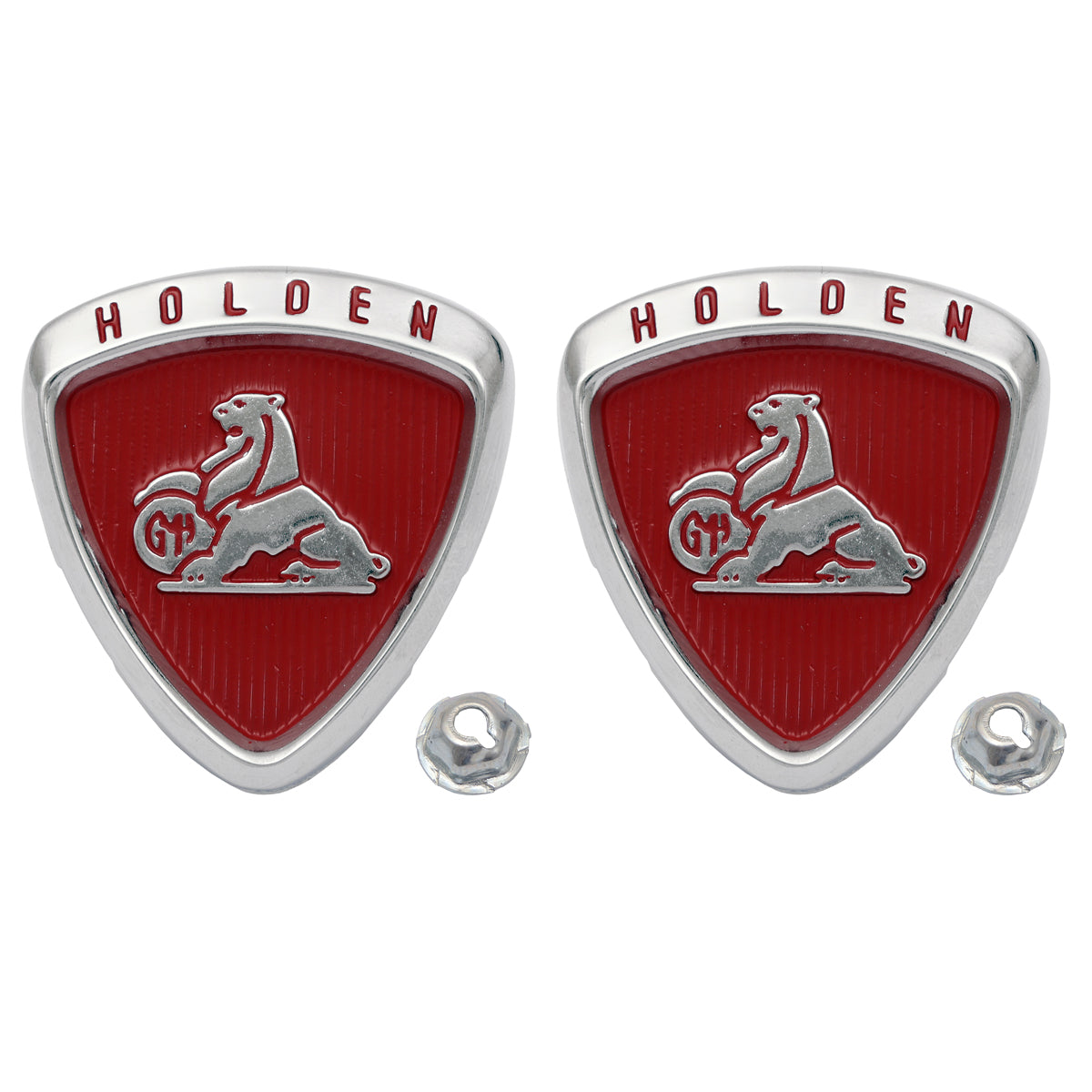 Holden Lion And Shield Emblem Badge x2 FC 1/4 Panel red emblem quarter - kB1022-a
