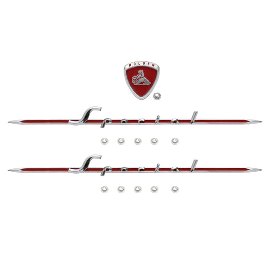 Holden Lion And Shield Emblem +Special Badge Kit FC 1/4 Panel red emblem quarter - kB1022-c