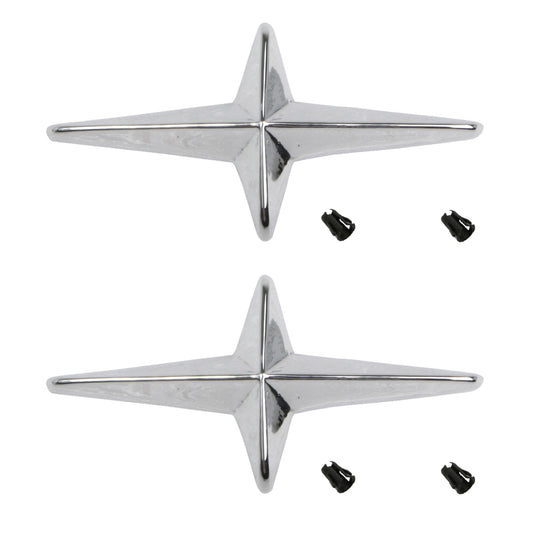 "Holden "Star" Badge PAIR FB Fender / Guard  emblem  chrome  cross - kB1024-a"