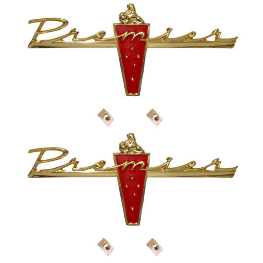 Holden Interior Door Premier Badge Pair EJ EH prem gold trim emblem - kB1031x2