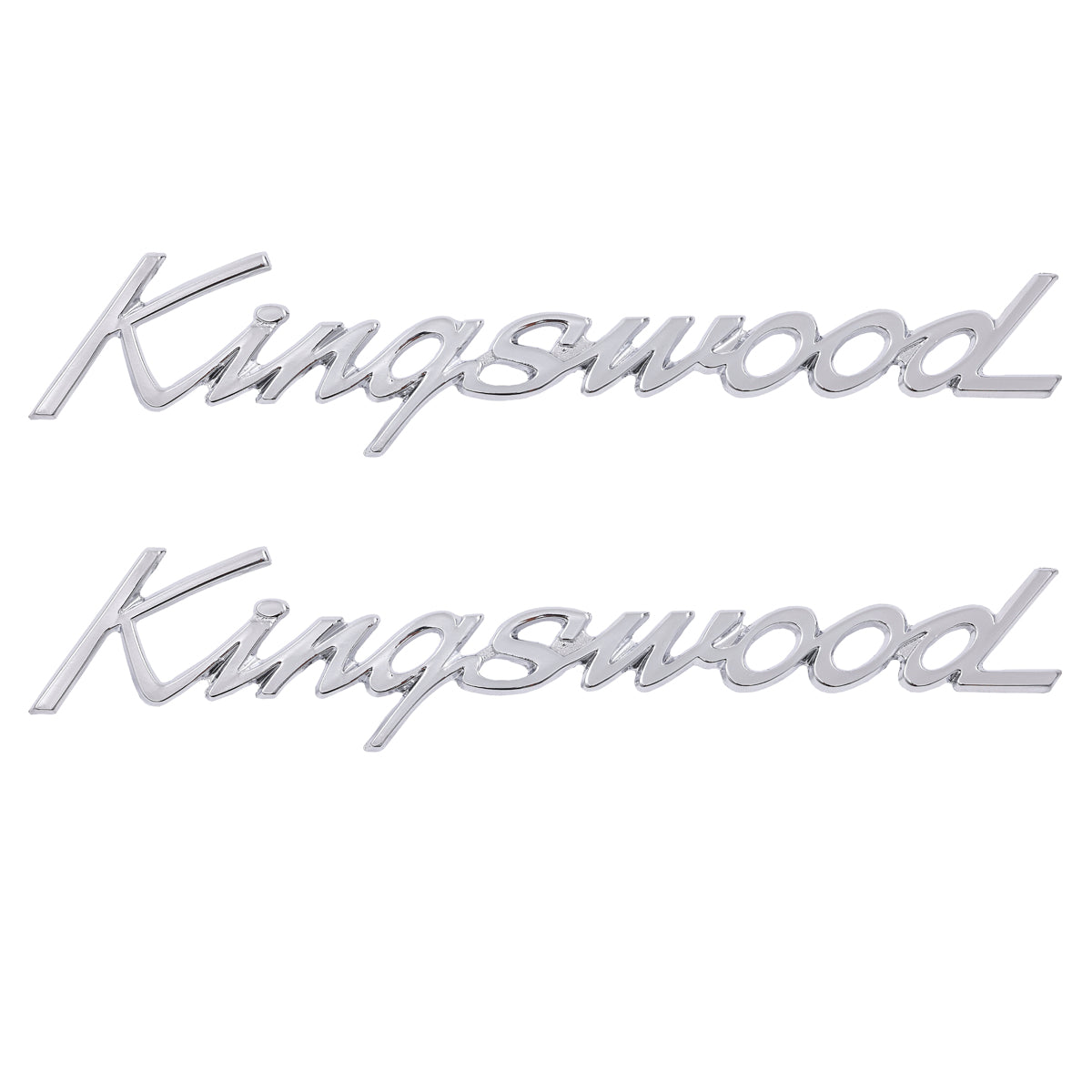 Holden - KINGSWOOD - Guard Badge x2 NEW HK HT HG Alloy die cast chrome - kB1041-a