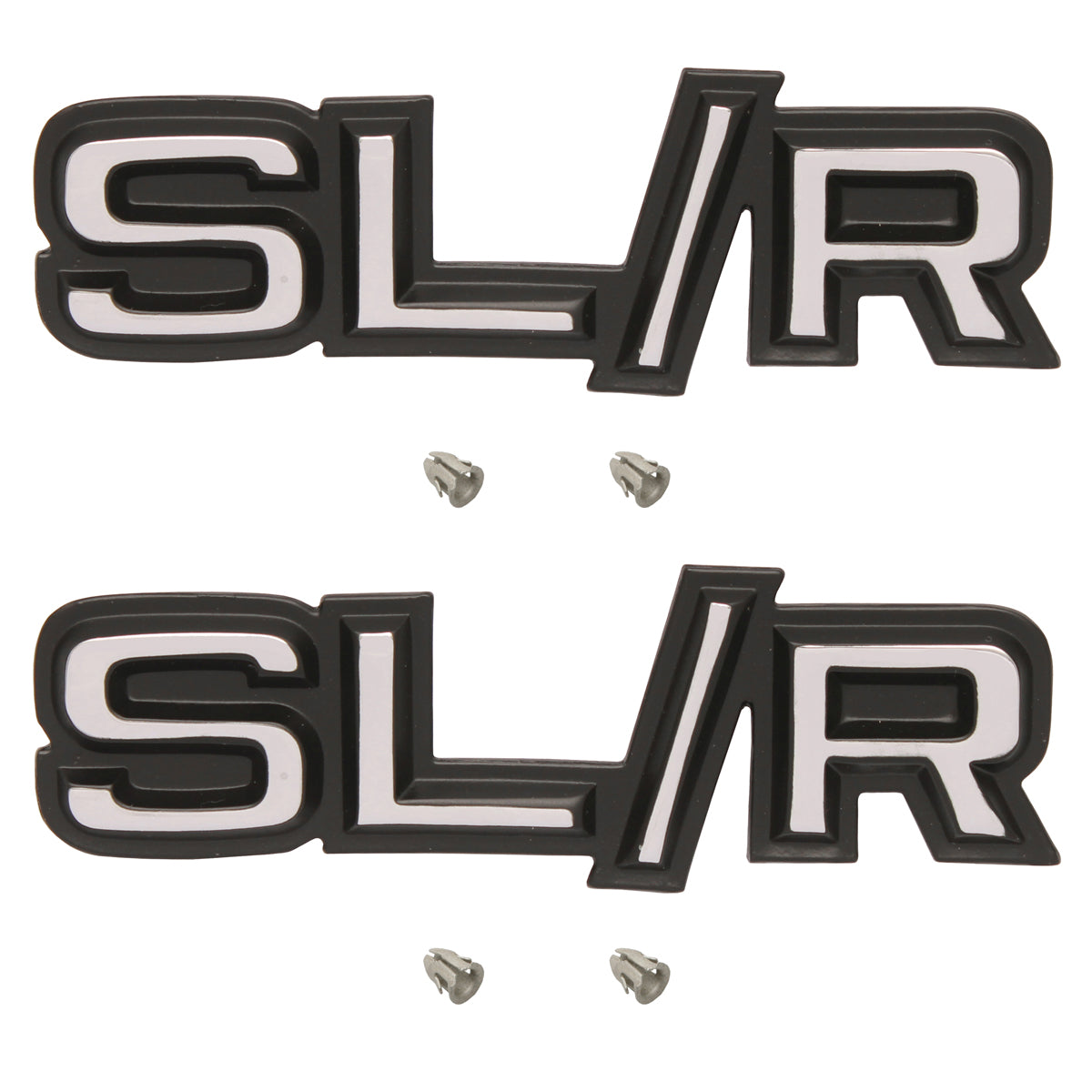 Holden Torana Die Cast - SLR - Badge +Clips PAIR Rear LX Front Guard sl/r emblem - kB1048x2