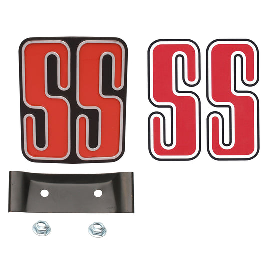 Holden Torana LX 'SS' Grille Emblem Badge + Rear Decal Kit red ss grill sticker - kB1054-a