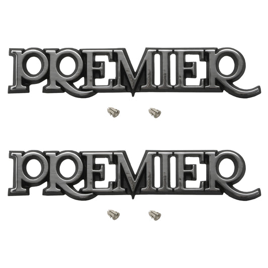 Holden HZ 'Premier' Badge x2 Guard / Fender NEW prem emblem panel - kB1059x2