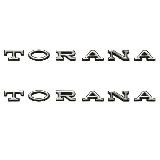 Holden Torana LH Boot + Bonnet Badge PAIR S SL GPak SLR L34 Die Cast letter - kB1091x2