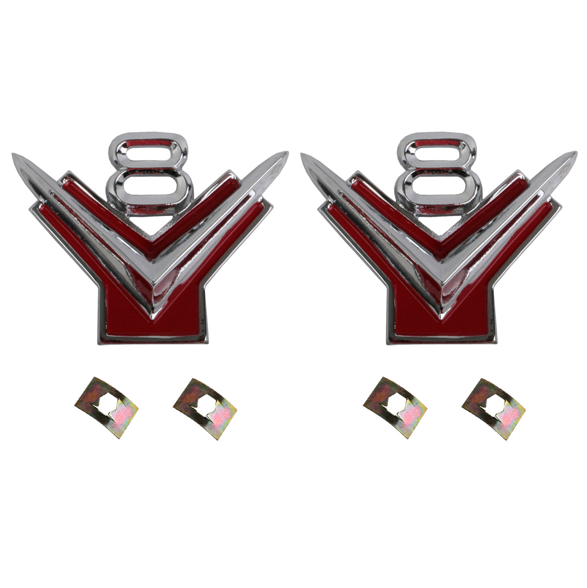 Suit Ford 'V8' Guard / Fender Badge PAIR x2 XR + Customline panel - kB2003x2