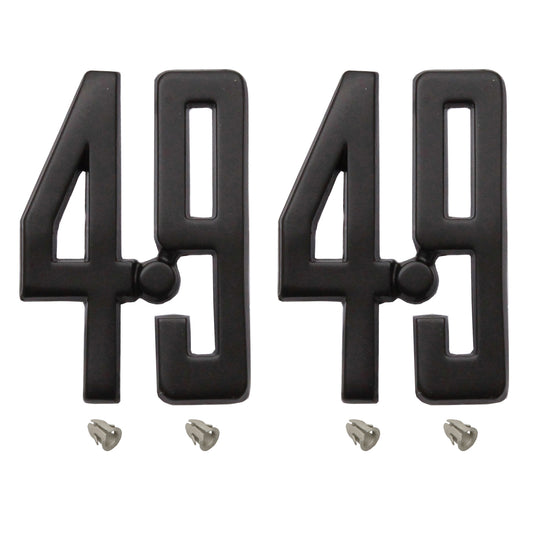 Ford 4.9 Black Fender / Guard Badge Pair x2 XC GS Cobra NEW 302 falcon - kB2105x2