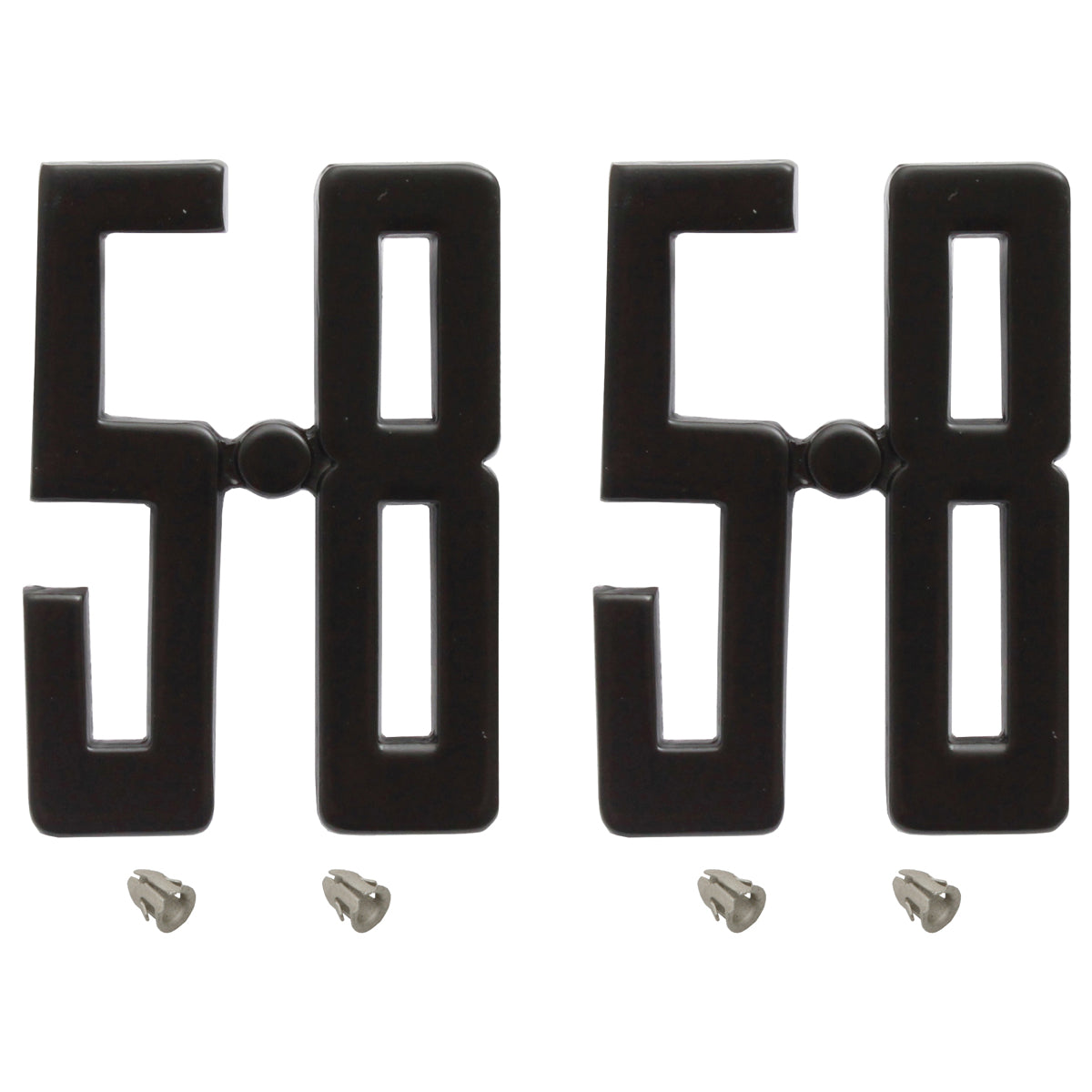 Ford 5.8 V8 Guard Fender Badges TWO XC GS Pack Black 351 x2 Clips Included - kB2107x2