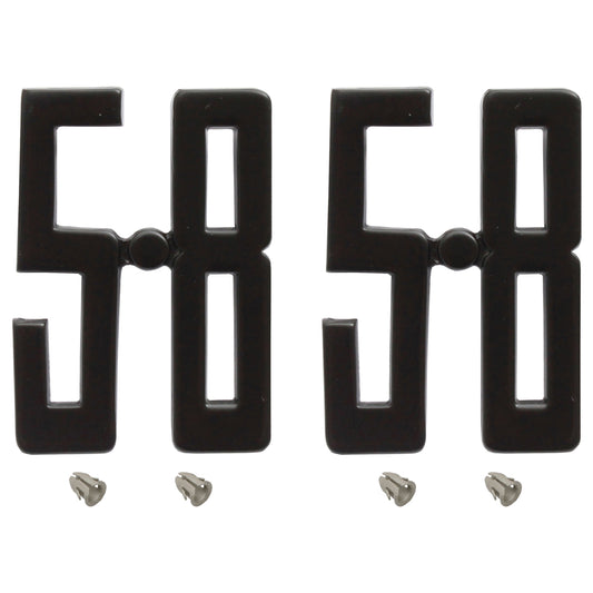 Ford 5.8 V8 Guard Fender Badges TWO XC GS Pack Black 351 x2 Clips Included - kB2107x2