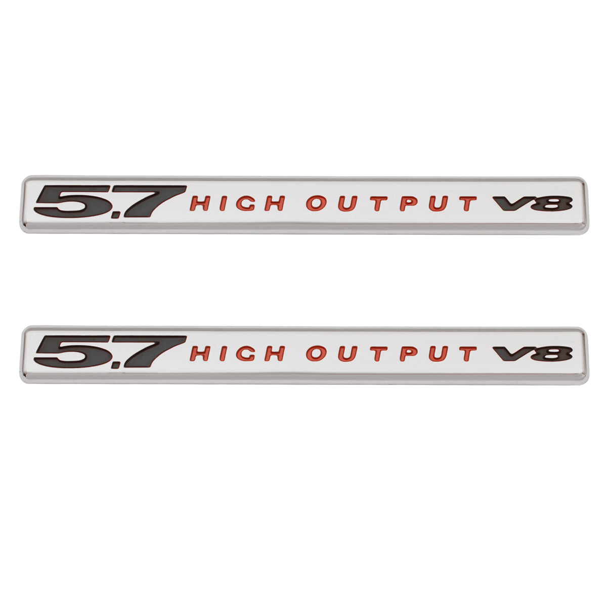Holden Commodore Chrome 5.7 High Output V8 Badge PAIR x2 VT VX Guard Gen 3 - kB4023x2