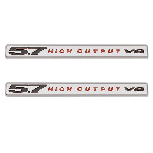 Holden Commodore Chrome 5.7 High Output V8 Badge PAIR x2 VT VX Guard Gen 3 - kB4023x2