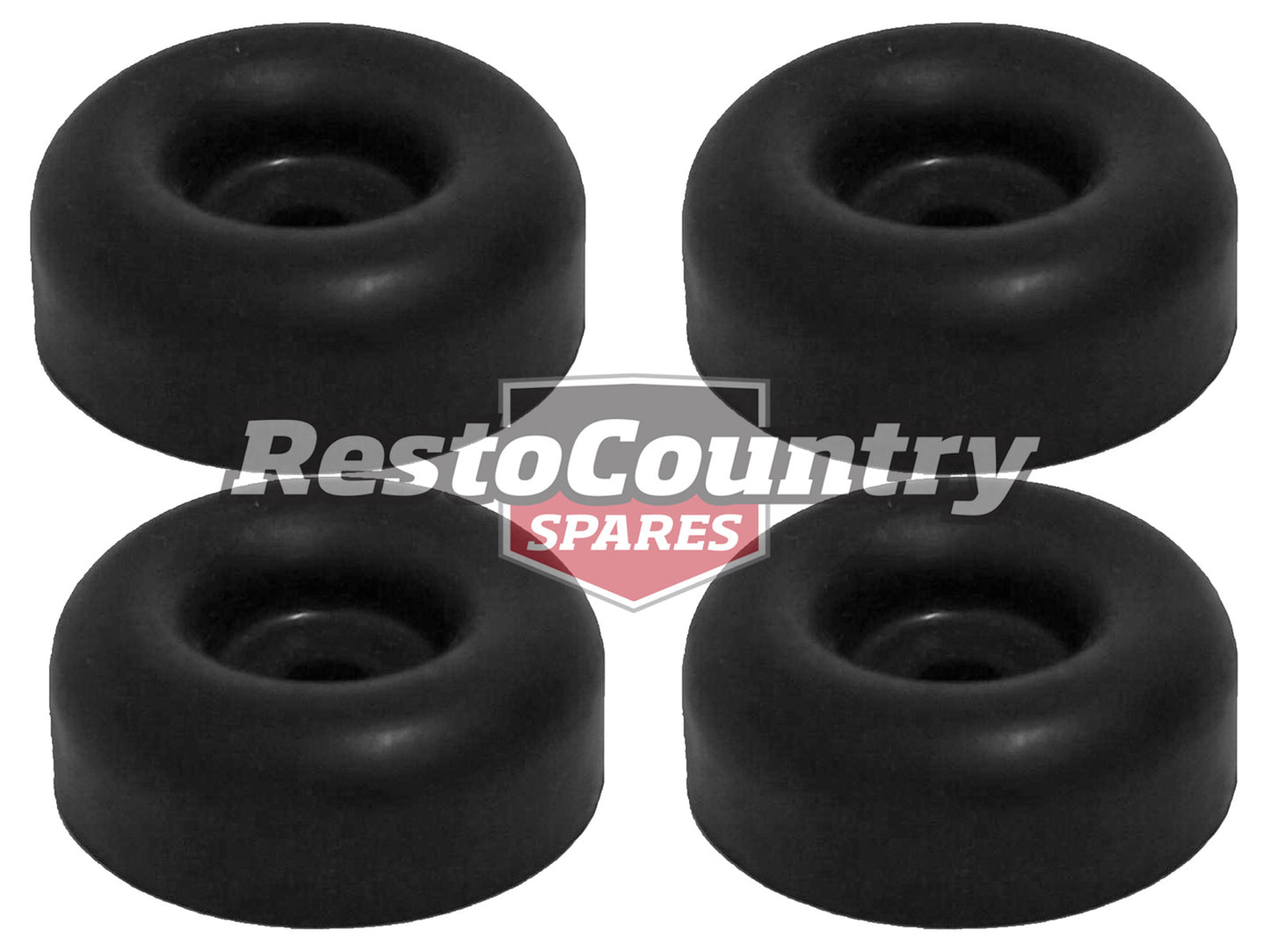 Moulded Rubber Mounting Foot Buffer Kit x4 60mm Drilled Furniture Table Truck Wall -kBB1001x4 - kBB1001x4
