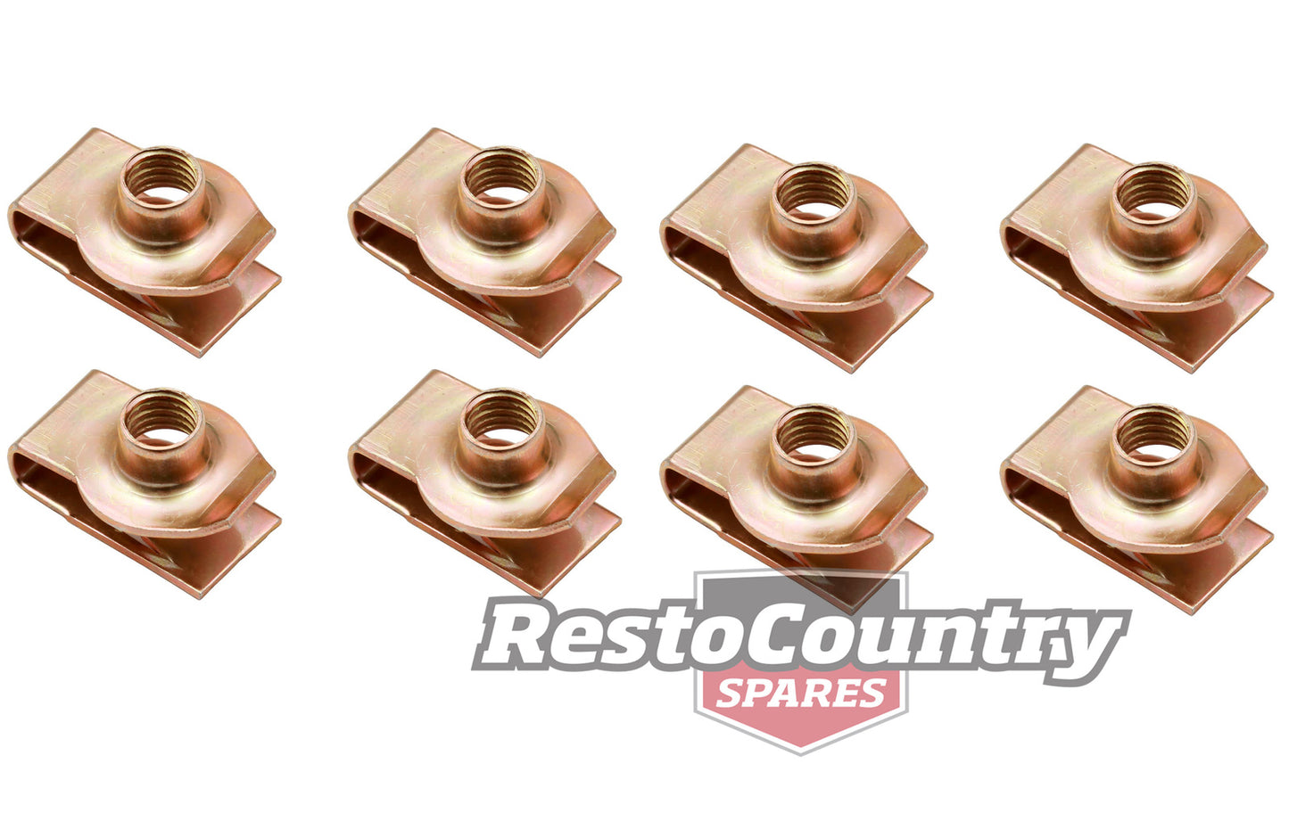Ford Bumper Bar Speed Nuts x8 ZJ ZK FC FD LTD Front or Rear fitting u nut mount - kBB2006-b