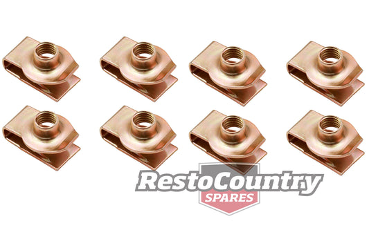Ford Bumper Bar Speed Nuts x8 ZJ ZK FC FD LTD Front or Rear fitting u nut mount - kBB2006-b