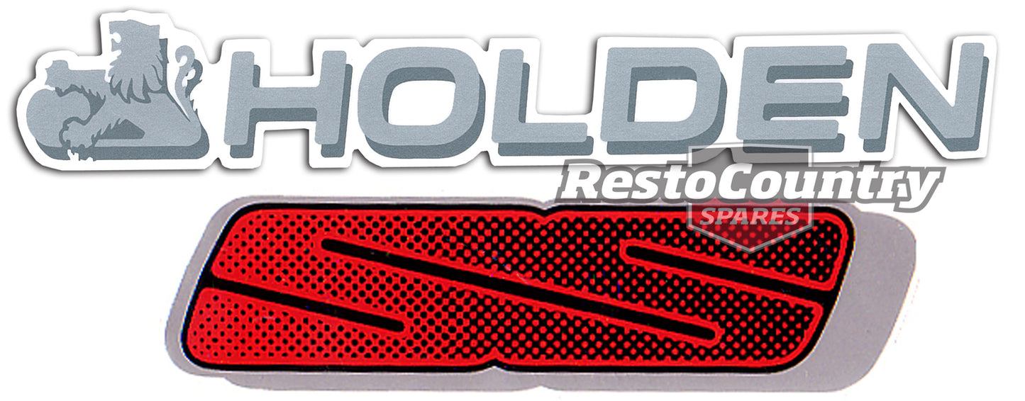 Holden Commodore VN SS "Holden" + "SS" Boot Spoiler Decal Kit sticker badge - kBD1011-a