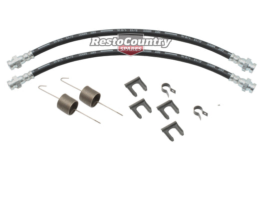 Holden Front Disc Brake Hose + Clips PAIR FE FC FB EK HD HR HK HT HG rubber line - kBH1003x2