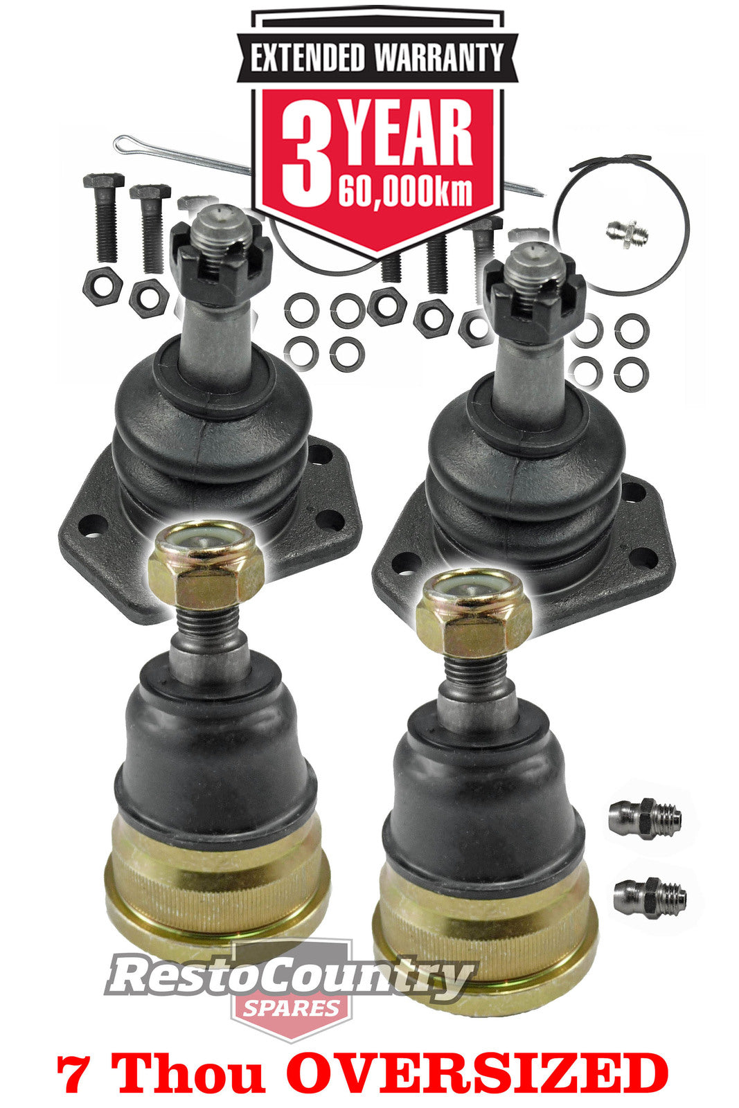 Holden Upper + Lower Ball Joint KIt OVERSIZE HK HT HG HQ HJ HX HZ WB LC-UC - kBJ55-OS-d