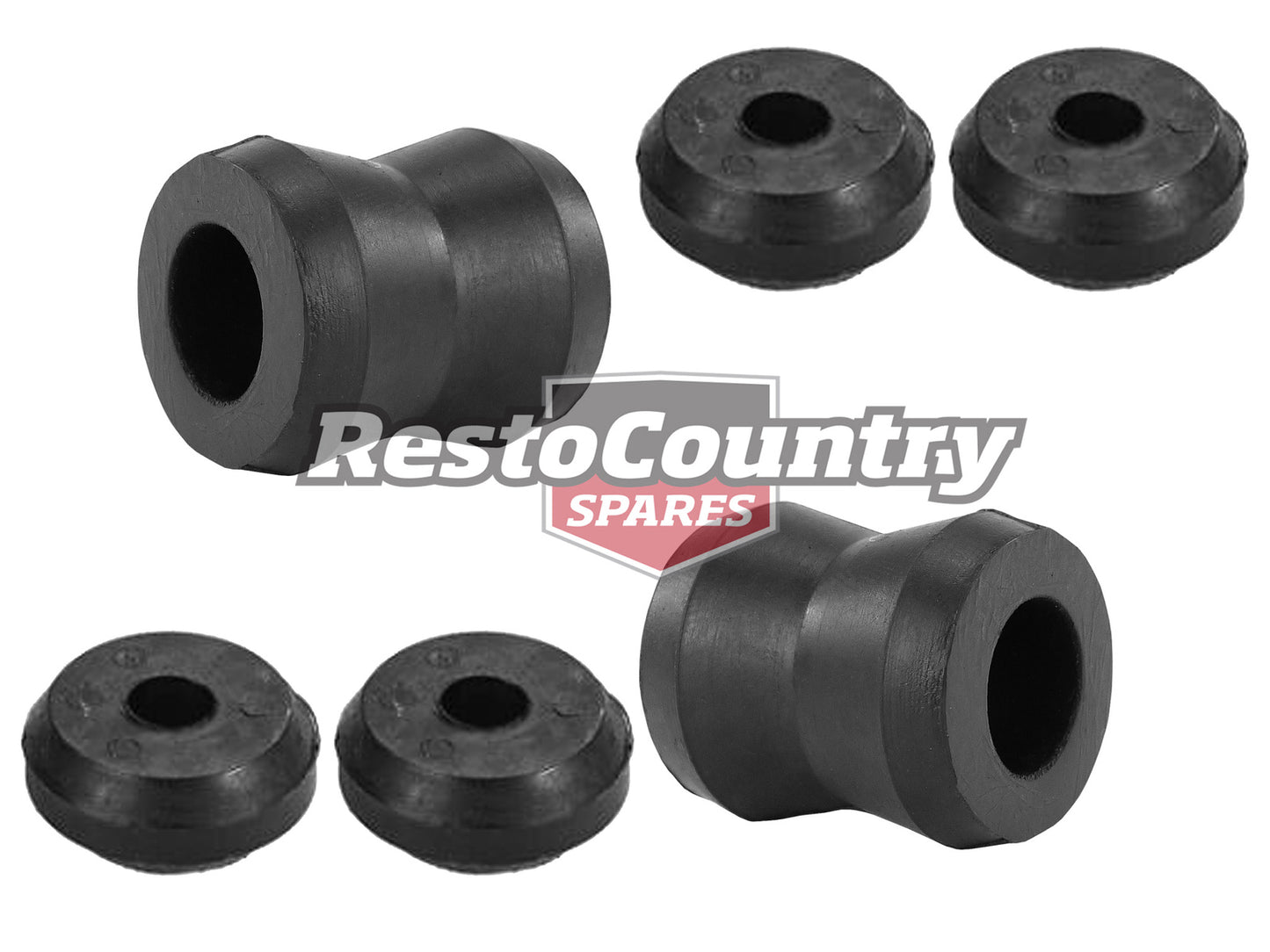 Holden Commodore Rear Shocker Bush Set x6 UPPER + LOWER VB VC VH VK VL rubber - kBKS19