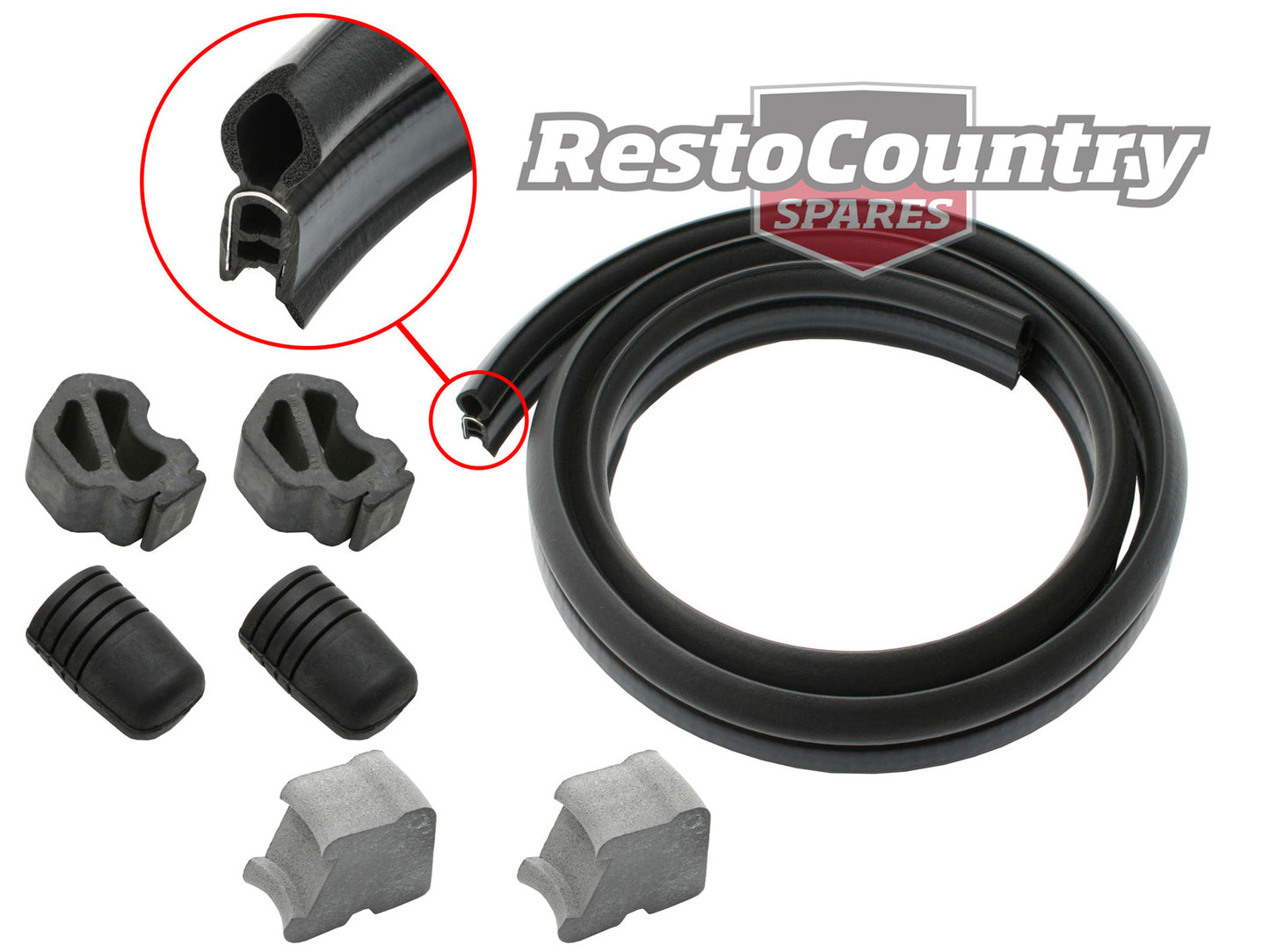 Holden Commodore Bonnet Lacing Rubber + Bump Stop Kit VL seal water plenum - kBL112-b