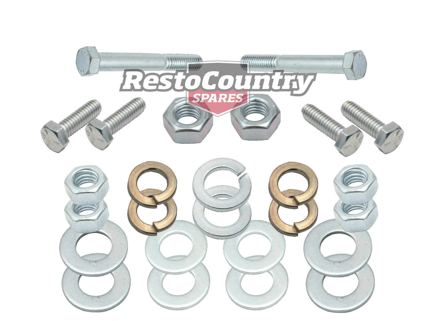 Holden 6cyl Engine Mount Bolt + Nut Kit Pair x2 LC LJ LH LX UC HK HT HG - kBS1004x2