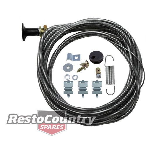 Universal Bonnet Cable + Fitting Kit 120" 3mtr Long Holden Ford Mazda Valiant Nissan - kCC120-a