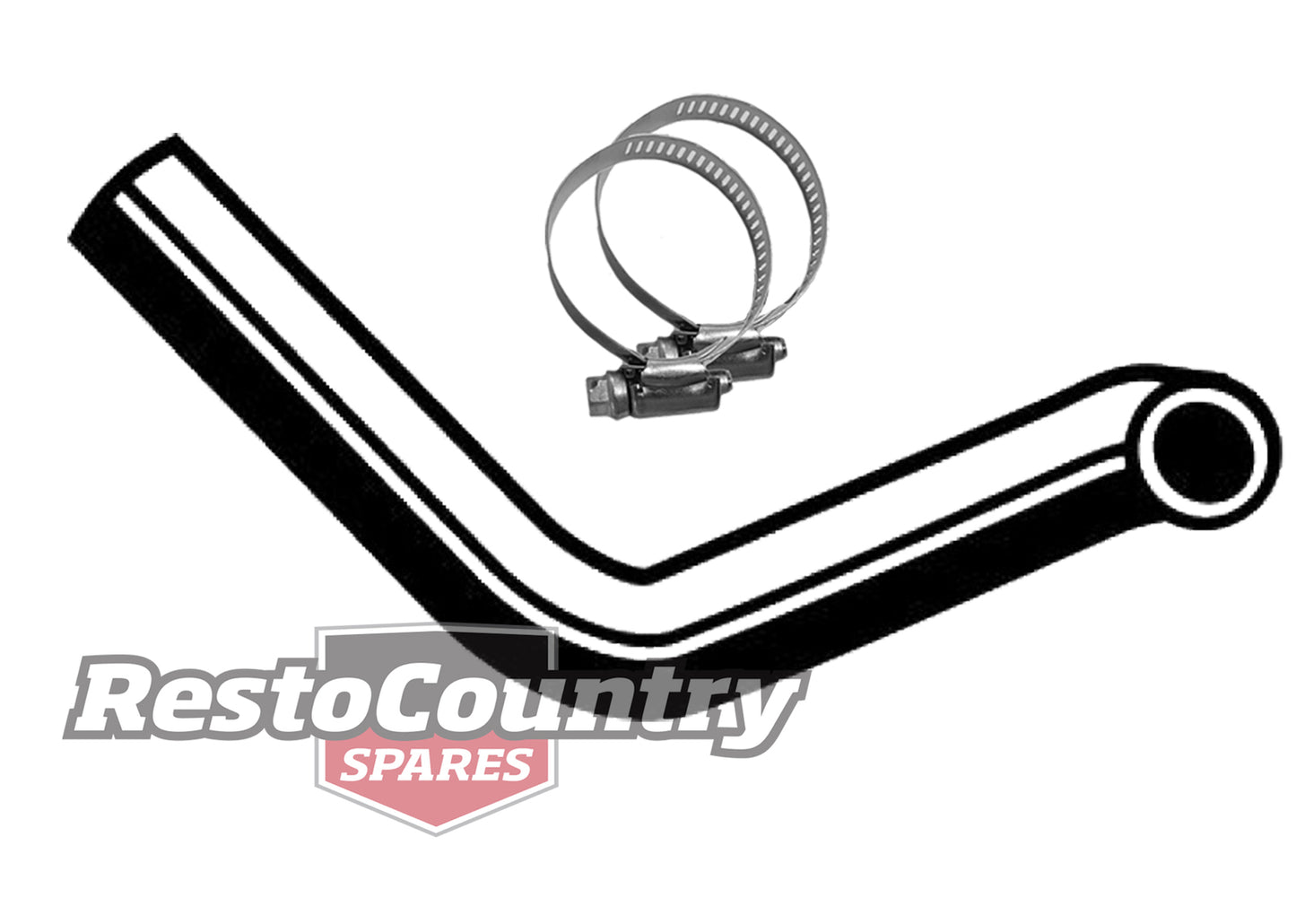 Holden Commodore Service LOWER Radiator Hose + Clamps VB VC VH VK 6Cyl 173 202 - kCH1173-a