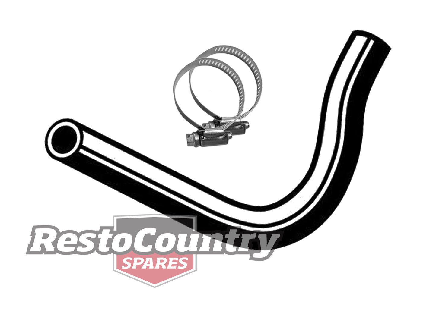 Holden Commodore Service UPPER Radiator Hose + Clamps VH 6Cyl 173 2.8 top rubber - kCH1314-a