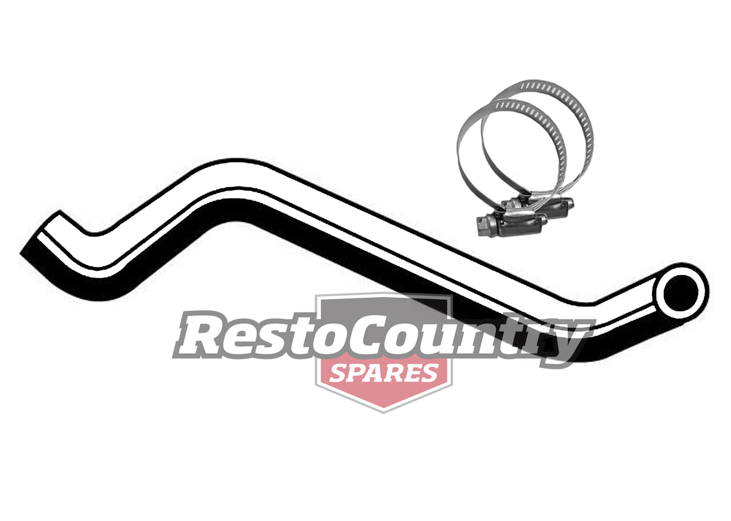 Holden Commodore Service UPPER Radiator Hose + Clamps VL V8 5.0 308 - kCH1555-a