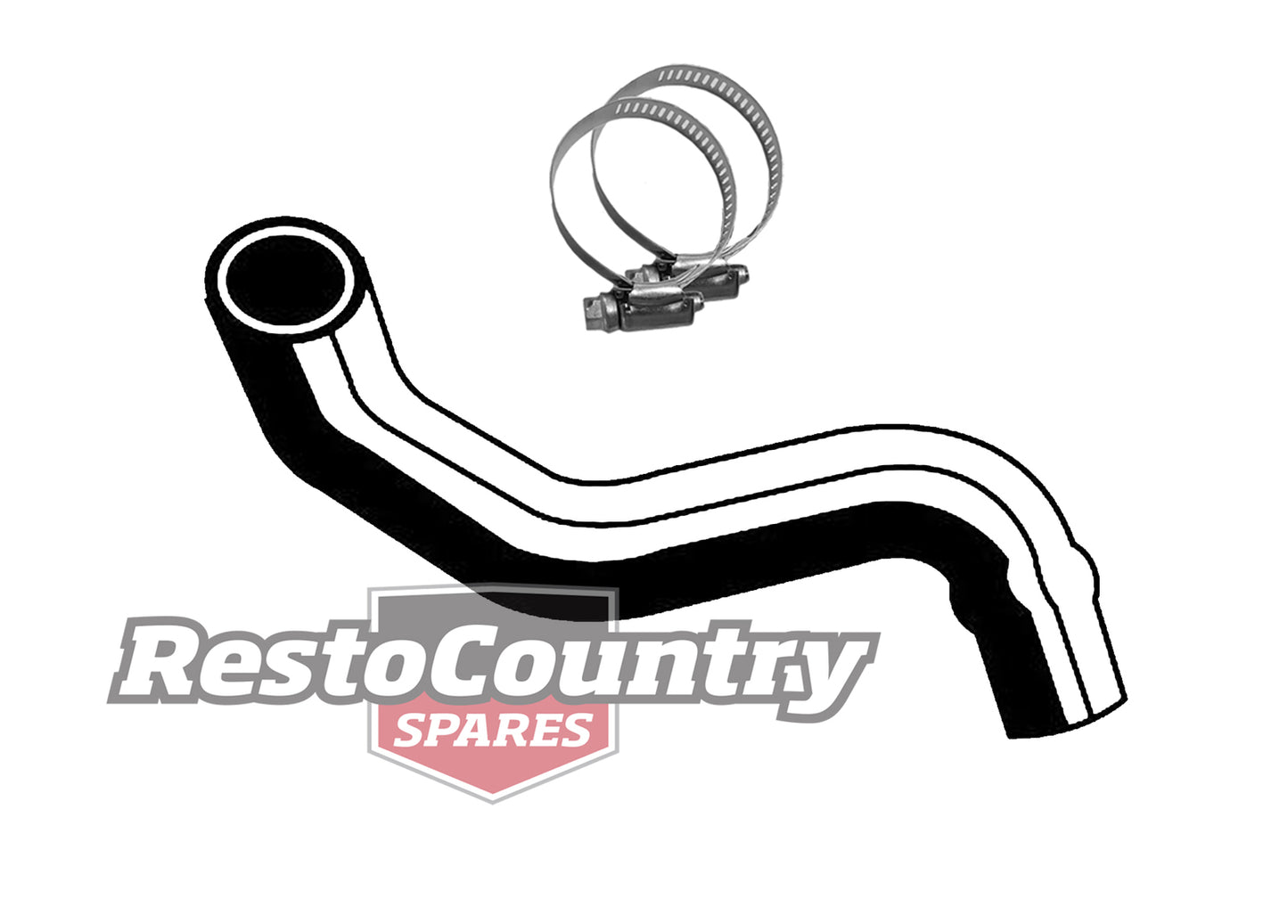 Ford Service LOWER Radiator Hose + Clamps EF EL XH NF NL 6 Cylinder 4.0 - kCH1945-a