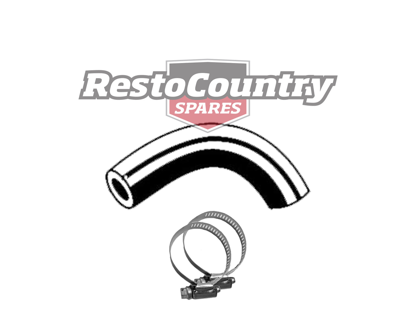 Holden Service UPPER Radiator Hose + Clamps HD HR 6Cyl 149 161 179 186 top - kCH636-a